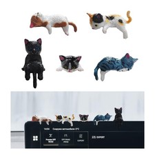 Muqida 5 Pcs Cute Cat Car Dashboard Decoration Orange White Yellow Black
