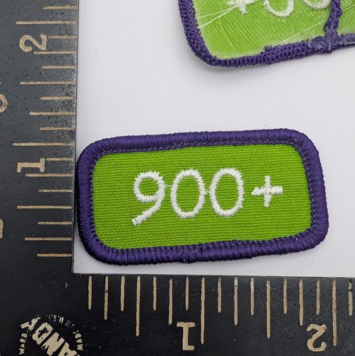 Lot of 25 Girl Scout 900+ Cookie Sales Patches Green & Purple, White Text - Picture 2 of 3