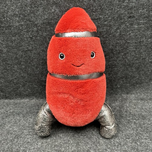 Jellycat Cosmopop Rocket Plush Red With Metallic Silver Legs 9" No Cloth Tag