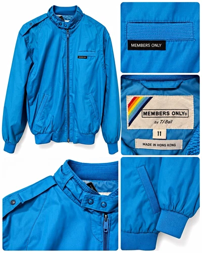 Vintage 80s Members Only by Fabil Blue Racer Bomber Jacket Men’s L Hong Kong - product listing photo
