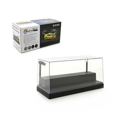 1:24/1:43 Black Base LED Lighted Display Case Crystal Clear Cover