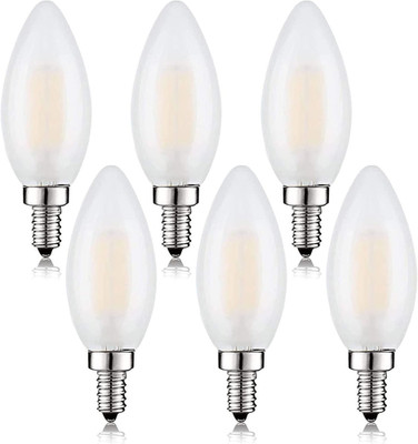 E12 LED Bulb 25W Equivalent Frosted Candelabra Light Bulbs Sofe White 3000K 2W D