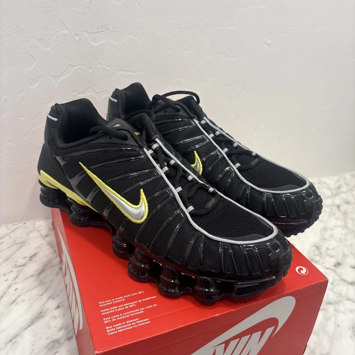 Nike Shox TL Black Dynamic Yellow for Sale | Authenticity