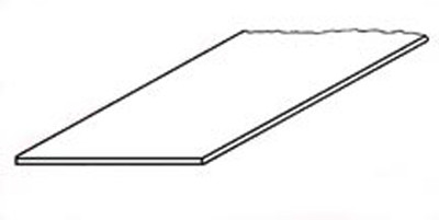 Plastruct SSS-102 (91102) 7 x 0,5 mm (0,020'') x175 mm x300 mm weiß Styrolplatten 1