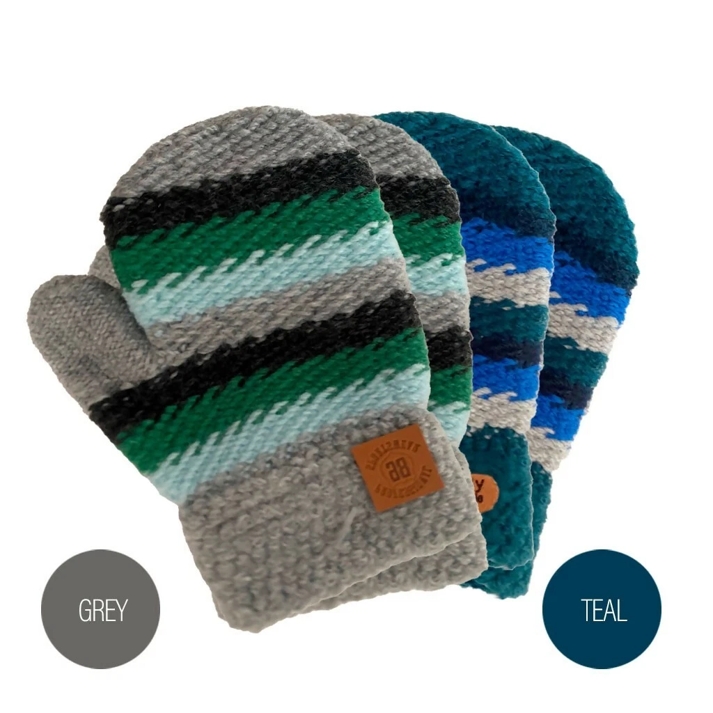 Sierra Socks 2-Pack Knit Mittens for Babies & Toddlers, Unisex Winter Gloves