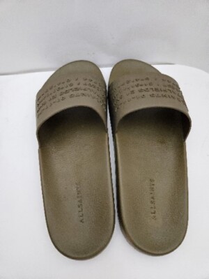 AllSaints Mens Olive Green Slides Sandals Size 12 US 45 EU 11‎ UK Renegade AllSaints Green Renegade Men main image 3