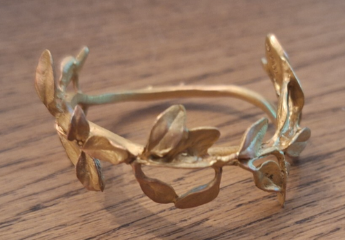 Table Art by Michael Michaud Herb Napkin Rings Boxes Set Of 4 Gold - Picture 9 of 20