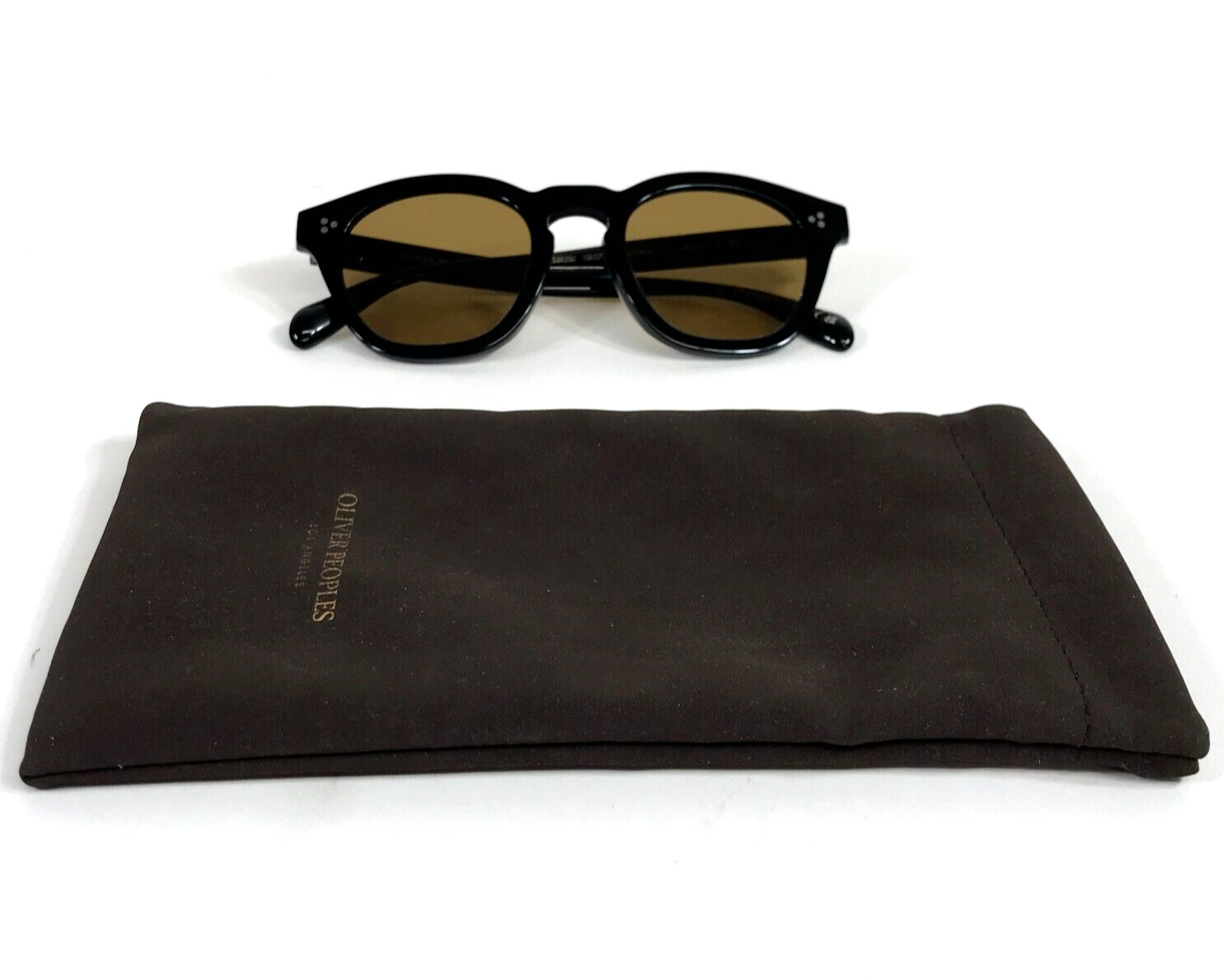 Солнцезащитные очки Oliver Peoples OV5382SU 100573 в черной оправе Boudreau LA с коньячными линзами