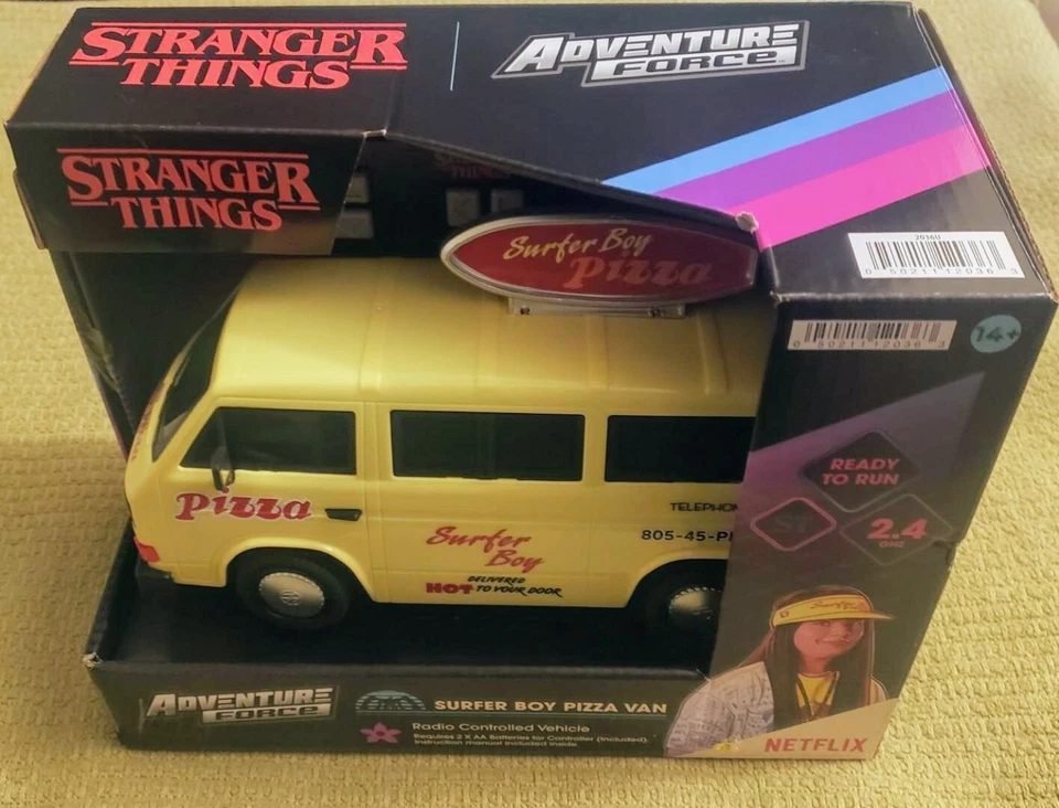 Neu Adventure Force Stranger Things Surfer Boy Pizzavan / Fernbedienung - Bild 2 von 3