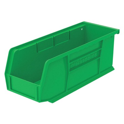 AKRO-MILS 30224GREEN Hang and Stack Bin,Green,Plastic,4 in 2RY10