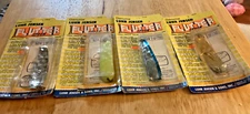 Vintage FOUR (4) Luhr Jensen Flutter "44" Spoons-ORIGINAL Packages-asst. colors