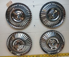 Rare Used OEM Set of 4 15" Hub Caps 1956 Hudson Hornet Special Super 8 (5067J)
