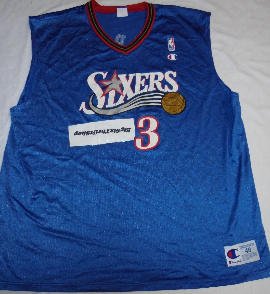 Philadelphia 76ers Allen Iverson #3 Authentic White Jersey Champion 56 604