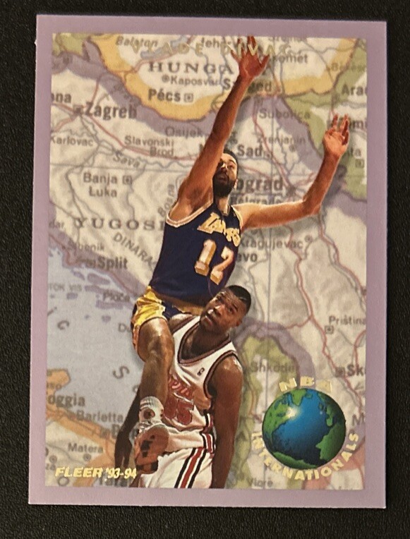 1993-94 Fleer NBA Internationals Vlade Divac “Early Riser” #2 Lakers HOF VG O/C