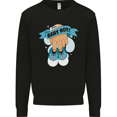 A Baby Boy Gender Reveal Taufe Schwangerschaft Kinder Sweatshirt Pullover