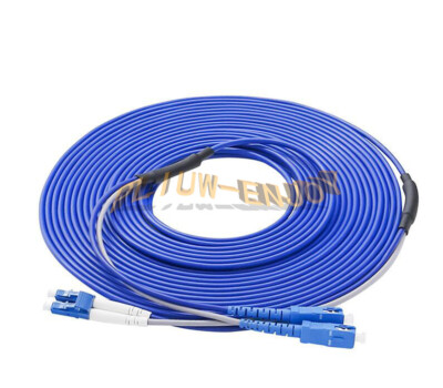 5M Armored Cable Fiber Patch Cord LC to SC LC-SC SM 9/125 Duplex Pigtail