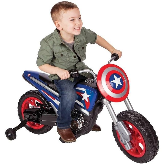 captain america toy with motorcycle