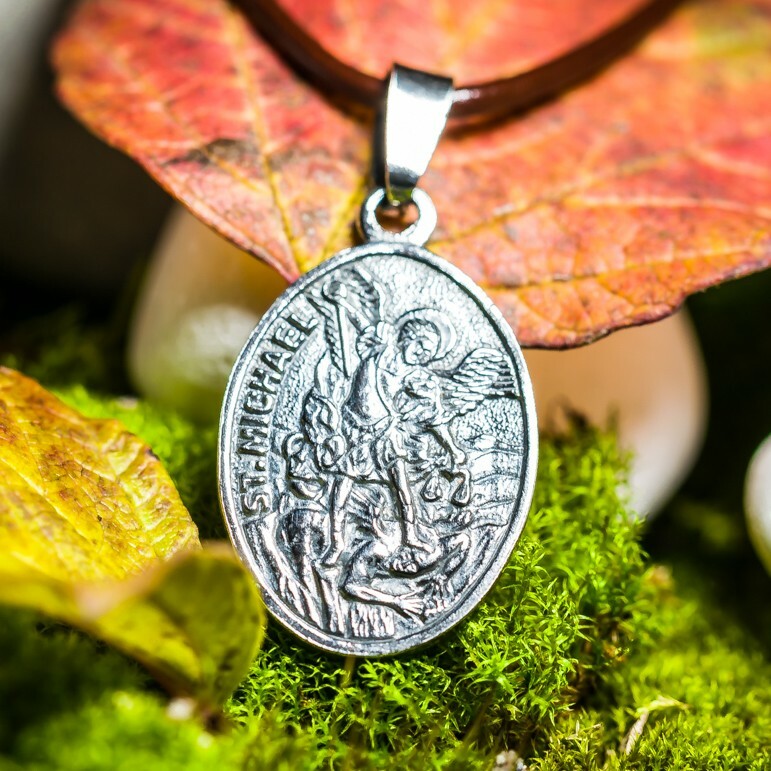 Erzengel Michael Talisman Anhänger Zeichen Silber 925 Amulette klein 2,9 cm 5,9g