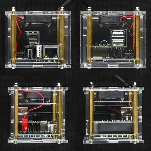 Acrylic Enclosure Clear Shell Case W/ Cooling Fan For Orange Pi Zero 3 Accessory - Photo 10/12