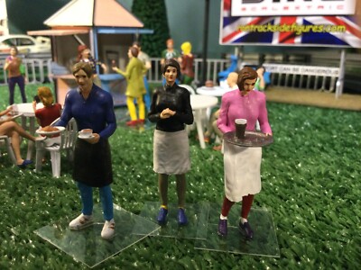 1/32 Scalextric Figures, Slot car Figures, 1:32 figures, Catering Team Set 01
