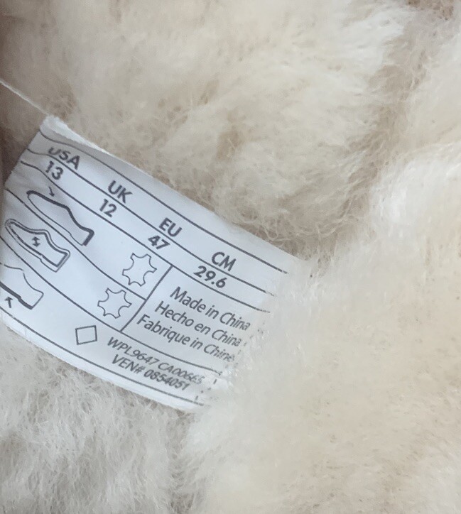 SAOLA Ciabatta Chukka Eddie Bauer in shearling e camoscio nuova senza scatola da uomo taglia 13 suola in gomma SR1