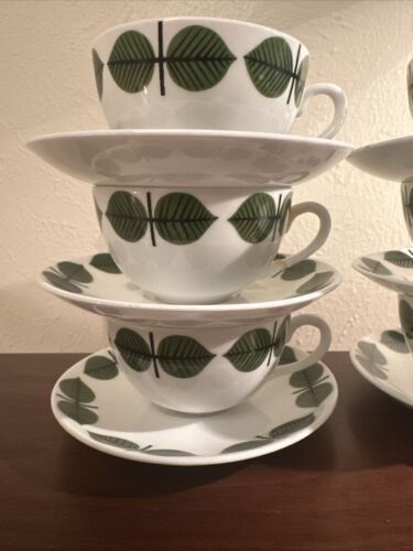 6 Swedish Gustavsberg Stig Lindberg Bersa Cups & Saucers - Picture 4 of 15
