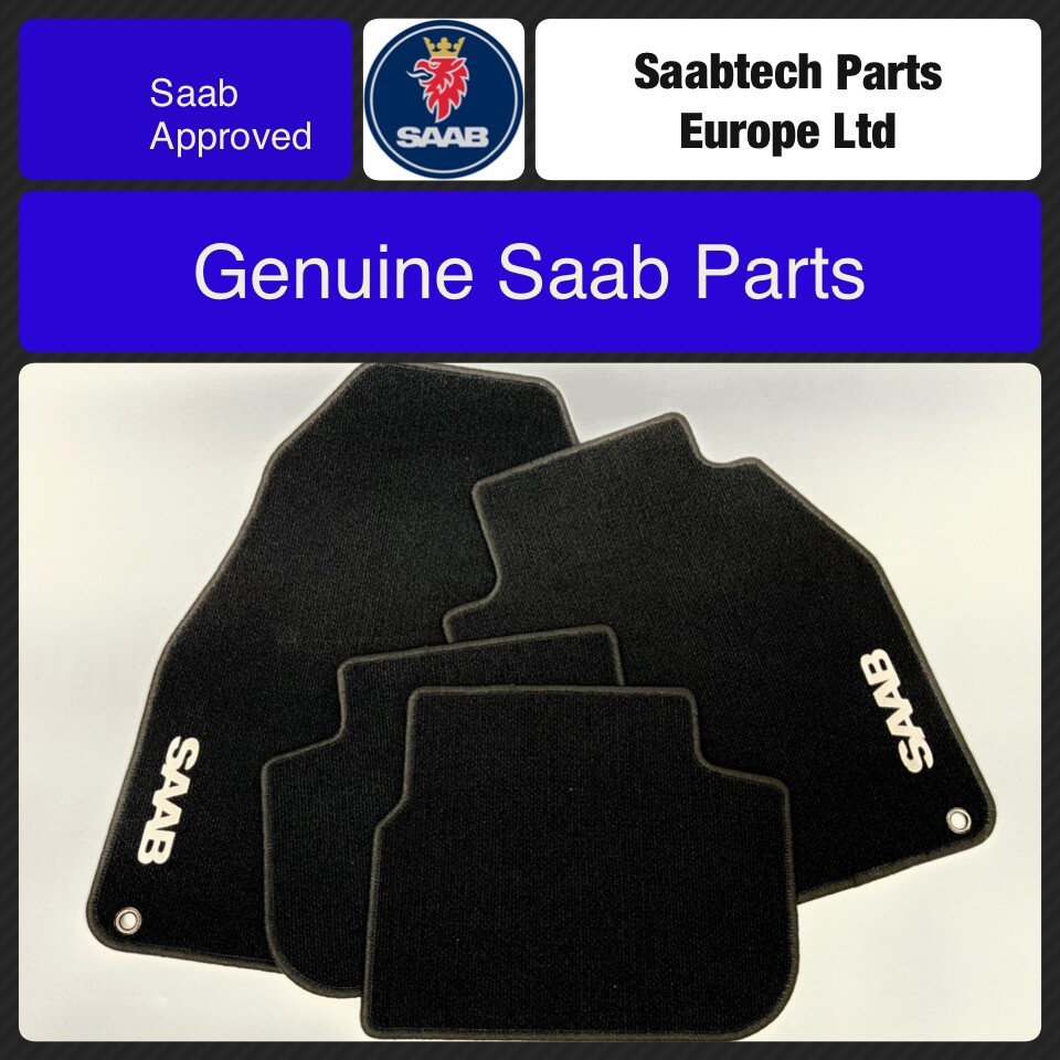 Set 2 Tappetini Anteriori Saab 9-3 1998-2002 Velours Nero moto-MOLTICO