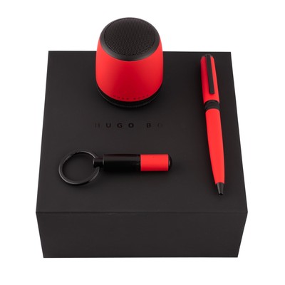 Geschenkset Kugelschreiber, Schlüsselring und Speaker /Lautsprecher Gear Matrix 