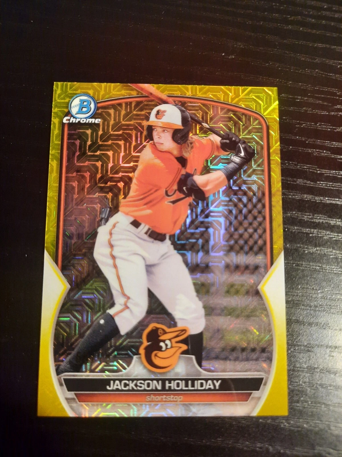 2023 Bowman - Chrome Prospects  Mojo Yellow 68/75 #BCP-20 Jackson Holliday (RC)