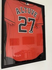 Jose Altuve Signed And Framed Astros Orange Jersey-Beckett COA