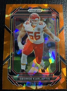 2022 Panini Prizm - Rookies Orange Ice Prizm #378 George Karlaftis (RC)