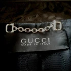 Autentico cappotto vintage Gucci smalto pelle scamosciata