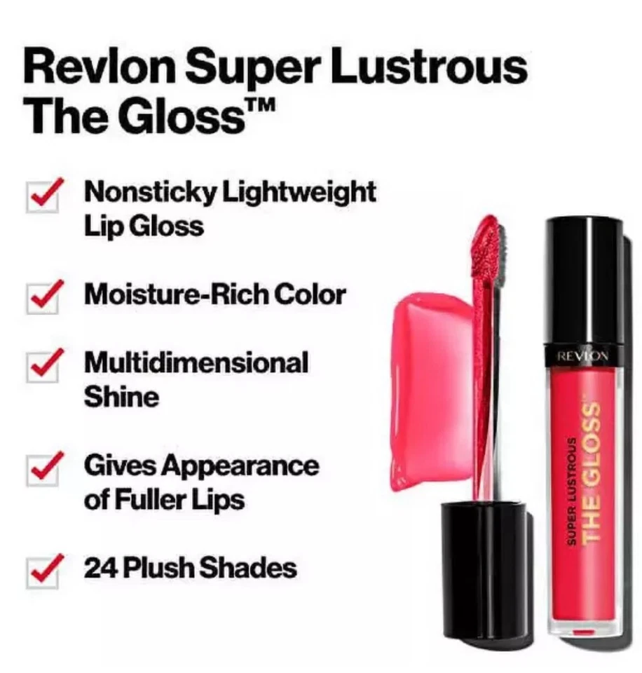 LOTE DE 20-Revlon Super Lustrous The Gloss Lip-270 INDULGE IN IT- 0,13 oz-HECHO EN EE. UU. Foto 4 de 4