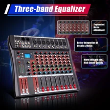 2/4/5/6-16 Channel Mixing Console Sound Live Studio Audio Mixer USB Bluetooth