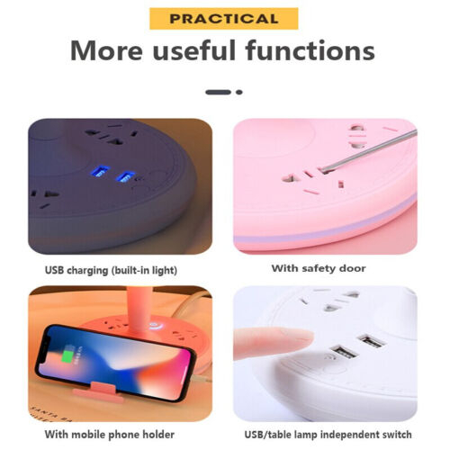 Bedside Lamps Power Board Strip LED Reading Light Dimmable Adapter USB Charger - Picture 7 of 12