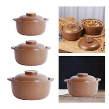 Claypot Rice Pot Unglazed Clay Pots for Cooking Terracotta Pan Casserole Dish