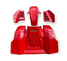 NEW HONDA ATC250R 86 PLASTIC RED FRONT, SIDE AND REAR FENDER SET TPO PLASTICS