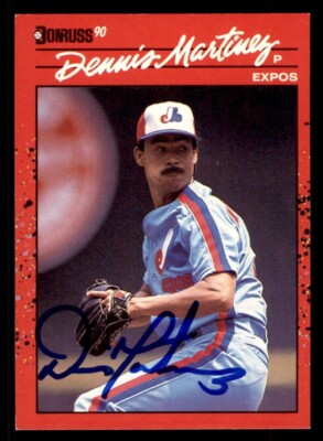 1990 Donruss Baseball #156 Dennis Martinez Signed Autograph (no COA) *e1