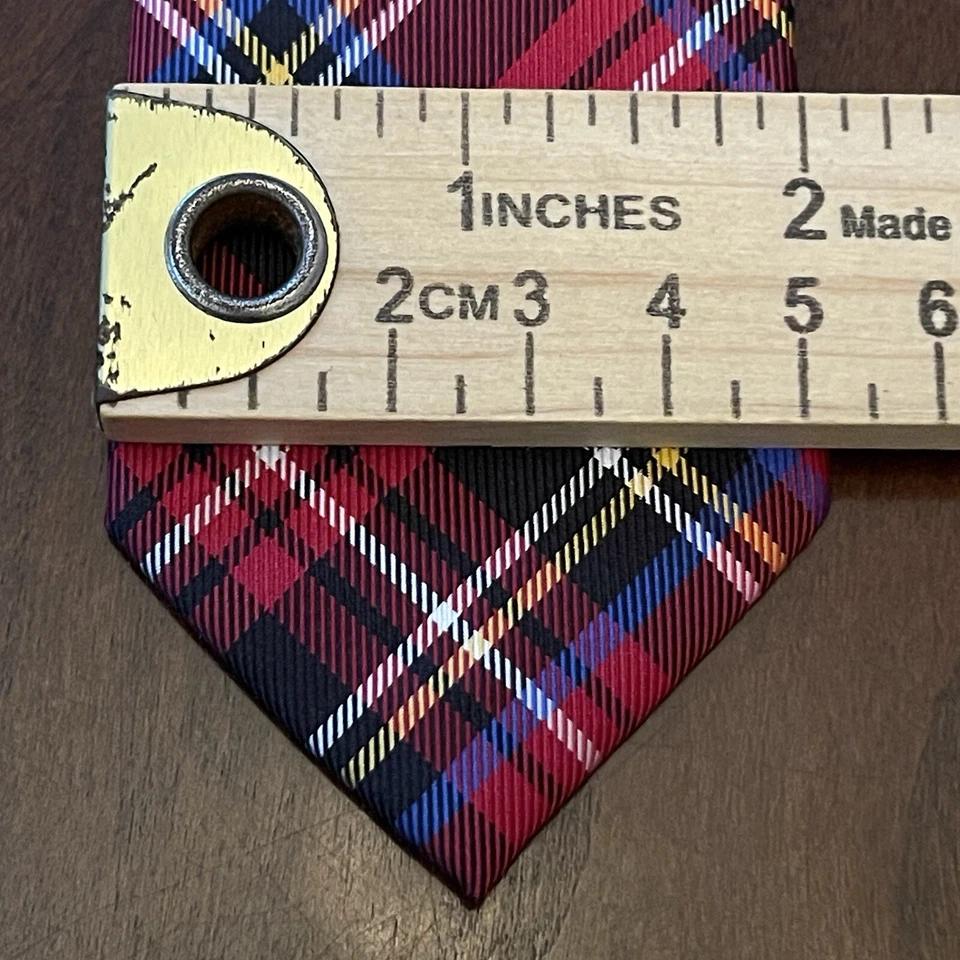 Corbata Express roja azul dorada 100 % seda para hombre hecha en China” Foto 4 de 4