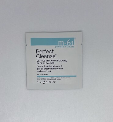 20 x M-61 Perfect Cleanse Gentle Vitamin E Foaming Face Cleanser 0.1oz / 3ml New