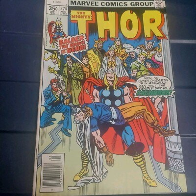 Mighty Thor #274 Marvel 1978 Key 1st Appearance of Frigga! Death of Balder! VF+