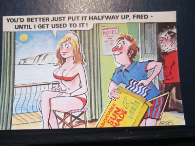 Comic Postkarte C19 ''Du solltest es besser auf halbem Weg aufstellen - ...'' unbespielt PP