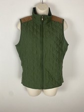 Vintage Chaps Ralph Lauren Ladies Waist Jacket Gilet Green Size M
