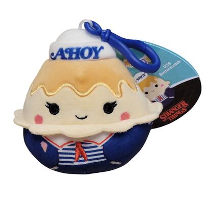 Squishmallows Stranger Things USS Butterscotch 3.5'' Plush Bag Clip Scoops Ahoy
