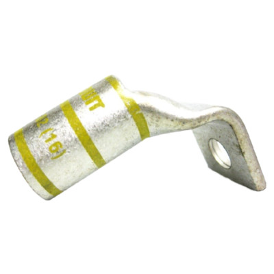 LCA250-38F-X - Copper Lug,One-Hole, STD Barrel, 90° Angle