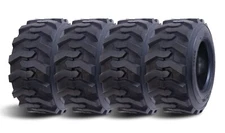Set 4 12-16.5 Skid Steer Loader Tires 12x16.5 SKS 12PR Heavy Duty Tubeless Tires