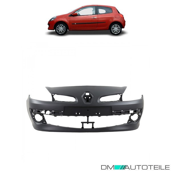StoßStange Vorne Grundiert Passt FüR Renault Clio III 05-09 Nur 14/15 Zoll-image