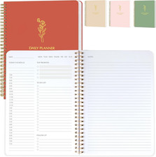 Simple Daily Planner Undated  to Do List Notebook for Work: with Hourly Schedul
