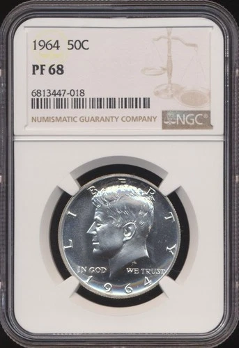 1964 Kennedy Half Dollar NGC PF 68