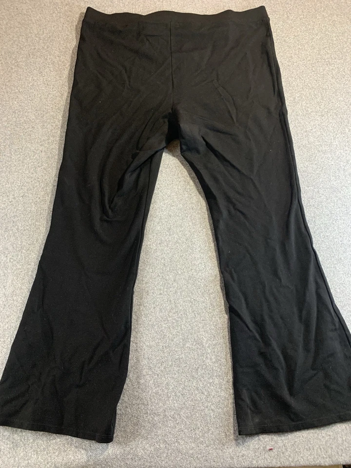 Pantalones Vince Camuto Para Mujer XL Negros Cintura Elástica Pierna Acampanada Pantalones Minimalistas Foto 2 de 4